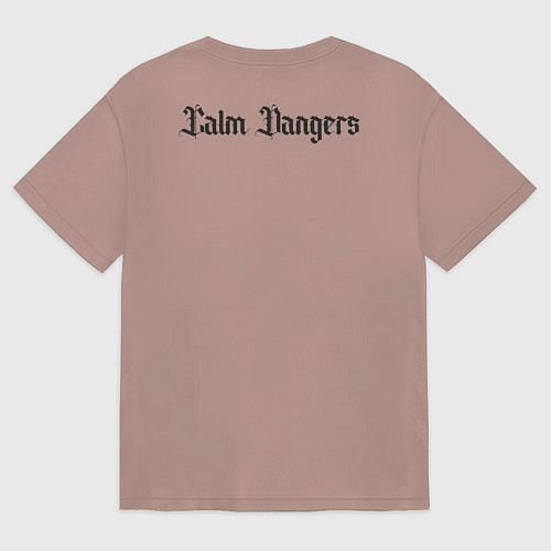 Женская футболка оверсайз Calm dangers black 2 side / Пыльно-розовый – фото 2