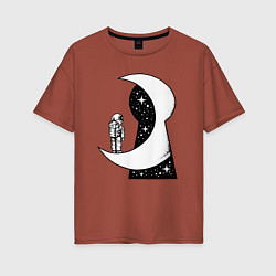 Женская футболка оверсайз Дверь в космос