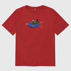 Женская футболка оверсайз Ким Чен Ын и Биг Смоук