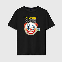 Женская футболка оверсайз Litterly Clown