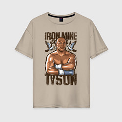 Женская футболка оверсайз Iron Mike Tyson Железный Майк Тайсон