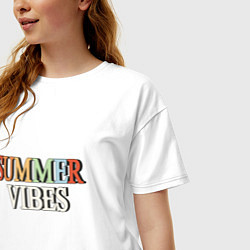 Футболка оверсайз женская Summer Vibes, цвет: белый — фото 2