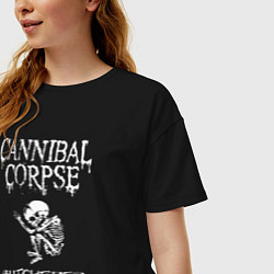 Футболка оверсайз женская Cannibal Corpse - butchered at birth, цвет: черный — фото 2