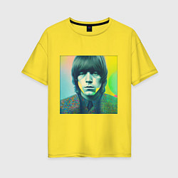 Женская футболка оверсайз Brian Jones Pop Glitch Art