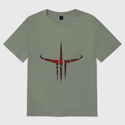 Женская футболка оверсайз Quake III logo