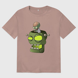 Футболка оверсайз женская Зомбосс, цвет: пыльно-розовый