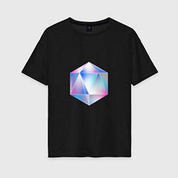 Женская футболка оверсайз Glass hexagon