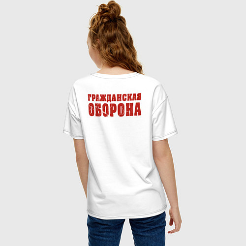 Женская футболка оверсайз Летов - всё идёт по плану / Белый – фото 4