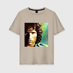 Женская футболка оверсайз Jim Morrison One eye Digital Art
