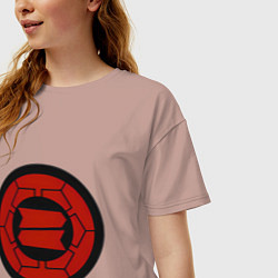 Футболка оверсайз женская Клан Хаттори Total War: Shogun 2, цвет: пыльно-розовый — фото 2