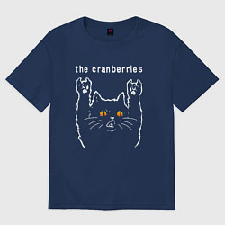 Женская футболка оверсайз The Cranberries rock cat