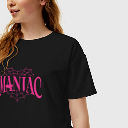 Футболка оверсайз женская Maniac - stray kids, цвет: черный — фото 2
