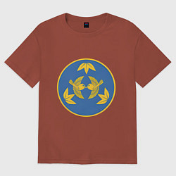 Футболка оверсайз женская Клан Сэндай Total War: Shogun 2, цвет: кирпичный