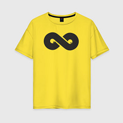 Женская футболка оверсайз Number 008 - бесконечность
