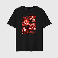 Женская футболка оверсайз Cannibal Corpse музыканты