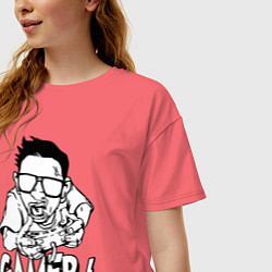 Футболка оверсайз женская Gamer man, цвет: коралловый — фото 2
