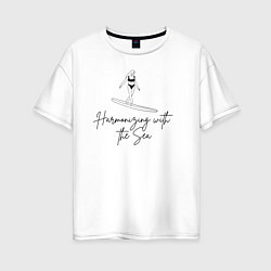 Женская футболка оверсайз Surf Harmony