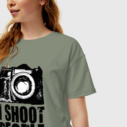 Футболка оверсайз женская Shoot photographer, цвет: авокадо — фото 2