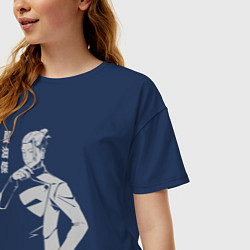 Футболка оверсайз женская Гето Сугуру студент, цвет: тёмно-синий — фото 2