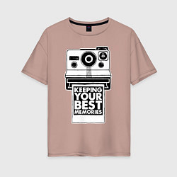 Женская футболка оверсайз Polaroid best memories