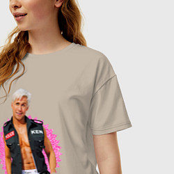 Футболка оверсайз женская Полицейский Райан Гослинг, цвет: миндальный — фото 2