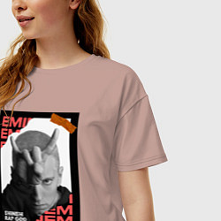 Футболка оверсайз женская Rap god, цвет: пыльно-розовый — фото 2