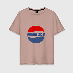 Женская футболка оверсайз Pepsi