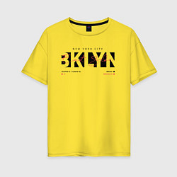 Женская футболка оверсайз Brooklyn, BKLYN