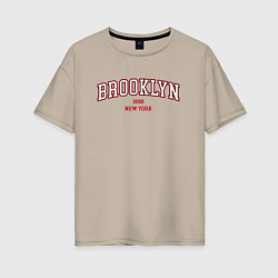 Женская футболка оверсайз Brooklyn New York