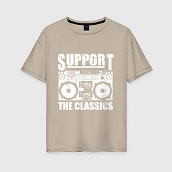 Женская футболка оверсайз Support the classic