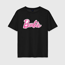 Женская футболка оверсайз Barbie title