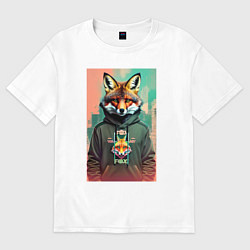 Футболка оверсайз женская Dude fox - urban style, цвет: белый