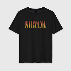 Женская футболка оверсайз Nirvana logo