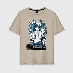 Женская футболка оверсайз Аниме футболка -Sakura Koharu