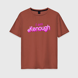 Женская футболка оверсайз I am kenough barbie