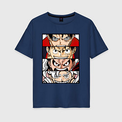 Женская футболка оверсайз Луффи пятый гир - One Piece