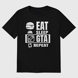 Женская футболка оверсайз GTA на повторе