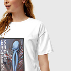 Футболка оверсайз женская Baldurs Gate 3 Иллитид, цвет: белый — фото 2