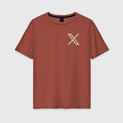 Женская футболка оверсайз Лого X