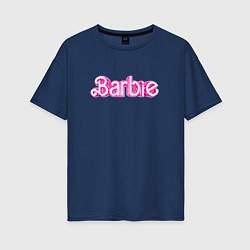 Женская футболка оверсайз Барби - Фильм Логотип
