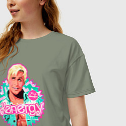 Футболка оверсайз женская Кен Барби, цвет: авокадо — фото 2