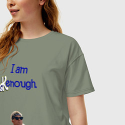 Футболка оверсайз женская Im Kenough, цвет: авокадо — фото 2