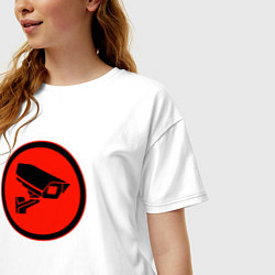 Футболка оверсайз женская Skibidi toilet Камера, цвет: белый — фото 2