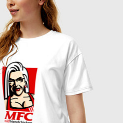 Футболка оверсайз женская MFC Milf, цвет: белый — фото 2