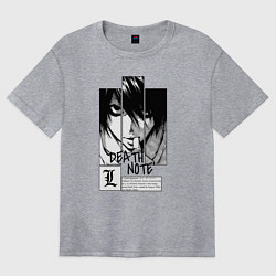 Женская футболка оверсайз Death Note - L