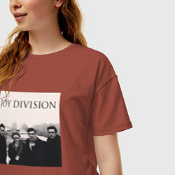 Футболка оверсайз женская Тру фанат Joy Division, цвет: кирпичный — фото 2