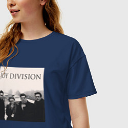 Футболка оверсайз женская Тру фанат Joy Division, цвет: тёмно-синий — фото 2