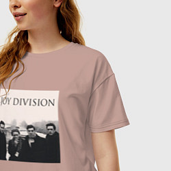 Футболка оверсайз женская Тру фанат Joy Division, цвет: пыльно-розовый — фото 2