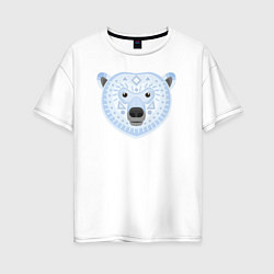 Женская футболка оверсайз Полярный медведь
