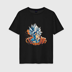 Футболка оверсайз женская Goku, цвет: черный